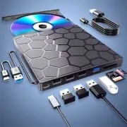 External Drive USB Portable Burner CD RW DVD ROM Reader Writer For Mac & Windows