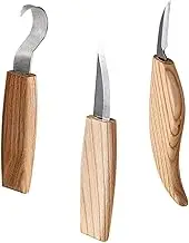 Angoily 3pcs Carving Knives with Wooden Handles Ergonomic Woodworking Tool Kit for Easy Crafting Sharp and Durable Blades for Carpenters Artists and Carvers