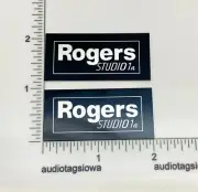 Rogers Studio 1a Speaker Grill Badge Logo Silver Custom Made Aluminum Pair