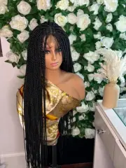 36" Synthetic Box Braided Full Lace Wig – Flawless Braids, Instant Glam