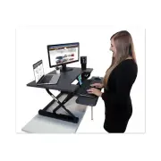 Victor High Rise Height Adjustable Standing Desk with Keyboard Tray, 31w x 31.25