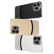 For iPhone 16 Pro Max 16 15 Slim Luxury Leather Rugged Electroplated Edge Case
