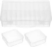 GETAJGHSD Portable Transparent Storage Box Art Supply Organizer Cases Plastic Storage Compartment Storage Container Photo Keeper Clear Craft Keeper Photo Cases for Photos Nail Organizer