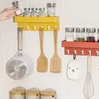 Bathroom Shelf Wall Mounted with Hooks Multifunctional Bathroom Rack Ventilation