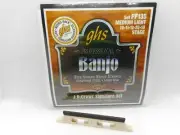 GHS 5 String Med LT Banjo String Set + GB-1 Bridge - 5/8" High -USA Shipping