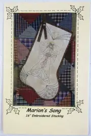 Dandelion Seed Design Marion's Song 16" Embroidered Stocking Pattern