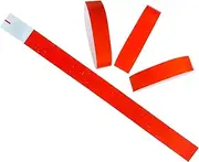 Lopau Red Event Wristbands, 100 Count, Waterproof, Laminated Paper, Perfect for Events & Access Control