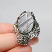 Muonionalusta meteorite RING ,size adjustable Ring dragon R1336
