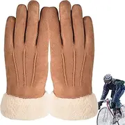 [Generic] Cycling Gloves for Women Touchscreen | Winter Biking Gloves for Female,Thicken Fleece Thermal Riding Gloves for Female Outdoor Activity