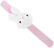 Toddmomy Plush Rabbit Slap Bracelet Adorable Cartoon Wristband for Birthday Jungle Themed Parties Comfortable Party Favor