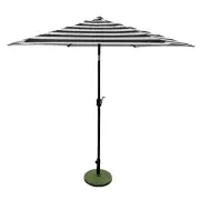 Hexagonal Outdoor Furniture Tilt Market Umbrella 2700mm Black and White