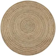 Area Rug Braided Jute 90 cm Round