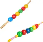 WHAMVOX 2pcs Multicolored Ball Puller Pilates Equipment Hand Exercise Arm Inflatables Torque Exerciser Hand Dynamometer Spiky Rings Gripper Developer Plastic Colorful