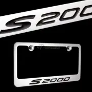 HONDA S2000 LOGO Chrome Plated Brass License Plate Frame with 2 Chrome Caps (for: Honda)
