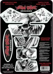 LETHAL THREAT "ANGEL DEVIL SKULL" MOTORCYCLE TANK PAD PROTECTOR BIKE