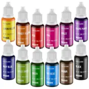 0.35 Fl Oz (Pack of 12), Lemon Yellow, Sunset Grass Green, Violet, Grape...