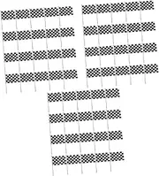 BESPORTBLE 3sets Racing Flag Checkered Banner Boys and Girls Car Decor for Birthday Party Accessory 25pcs*3