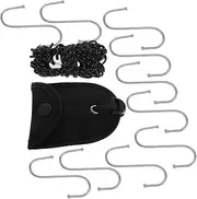 Yardwe 1 Set Portable Clothesline Set Outdoor Tent Rope Windproof Clothes Line Camping Rope Hanging Hook Laundry Clothesline Camping Tent Rope Travel Clothesline Stainless Steel