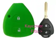 GREEN SILICONE CAR KEY COVER FOR TOYOTA ECHO PRADO RAV4 CAMRY COROLLA