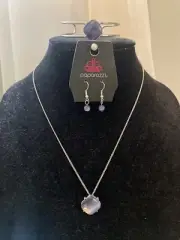 Paparazzi Purple Moonstone Necklace & Cuff Bracelet
