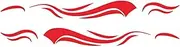 Accessories Automobiles And Motorcycles 2PCS 2.5M Side Body Graphics Sticker Decals For Motorhome Camper Van RV Caravan Truck Boat - (Color: Red)
