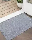 Indoor Door Mat Non Slip Rubber Backing Entrance Mat, Easy 18"x30" Light Grey
