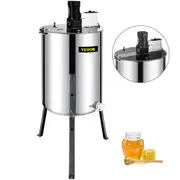 4 Frame Electric Honey Extractor Beekeeping 120 W Motor 2 Clear Lids