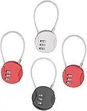 4 Pack Resettable Number Locks Zinc Alloy Combination Padlocks 3 Digit Locker Padlocks for School Locker Travel Toolbox Storage