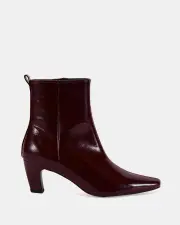 Shelly Shen Jodie/Wine Patent Womens Boots 10