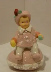 ESC & Co M Haire Handmade Figurine Pink Baby "Lela" - Easter, Mother's Day, NOS