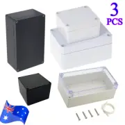 3PCS Waterproof ABS Junction Box Plastic Case Electronic Project Enclosure Screw