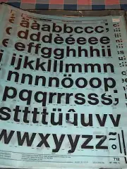 f. NOS Letraset Lettering 10 x 15 Sheet Various Fonts Sizes Use Drop-Down Box