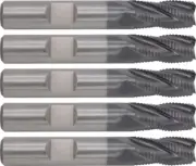 5pcs 3/8” Spray Forming Hi-Tech Material roughing end mills Fine Pitch AlCrN