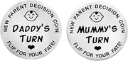 Decision Coin for First Time Dad Mom - Baby Shower Gifts for New Mommy Daddy