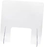 HOMSFOU Removable Sneeze Guard Shield Transparent Desk Divider Protective Panel for Workspaces Easy Installation Stability for Offices Schools