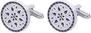 [JYHLSHBA] Cufflinks For Men 2 Pairs Of Tai Chi Bagua Diagram Cufflinks Men'S French Shirt Suit Cufflinks Sleeve Pins