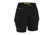 Bisley Ladies FLX & MOVE Stretch Cargo Shorts BSHL1332 - Black