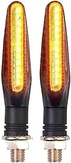 Turn Signal Indicator 1 Pair Motorcycle Turn Signals LED Light Flowing Water Blinker IP67 Flashing Indicator Bendable Tail Stop Signal (Size : A)