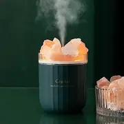 Essential Oil Diffuser, Aromatherapy Diffuser, Himalayan Salt Lamp Diffuser, Cool Mist Humidifier, Rechargable USB with Colorful 7 Color Changing LED Lights for Home Office Room (Green)
