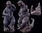 GODZILLA 1965 BANDAI MOVIE MONSTER posabl w/separt Rock Stand USA SELLR MINTwTAG