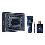 Dylan Blue by Versace for Men - 3 Pc Gift Set 3.4oz EDT Spray, 0.3oz EDT Spra...