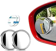 2 PCS Self-Adhesive Blind Spot Mirror – 2" Round Frameless Convex Mirror with Permanent Self-Adhesive, 360° Rotatable HD Wide Angle Rear View Mirror for Cars, SUVs, Trucks