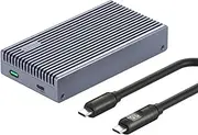 Hagibis 40Gbps M.2 NVMe Enclosure, USB4 SSD Enclosure with LED Display USB4 Cable, PCIe3.0x4 Aluminum USB C External Solid State Drive Case, B&M+M Key 2230/2242/2260/2280 for Thunderbolt 5/4/3