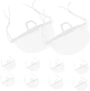 Alipis 10pcs Food Service Mask Spit Guard Face Mask Nose Shield for BBQ Catering and Kitchen Protection