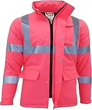 JORESTECH Safety Hi-Vis ANSI Pink Safety Jacket with Reflective Stripes