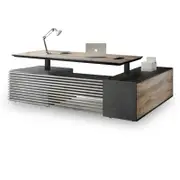 Modern Furniture PHOENIX 2.0 - Sit Stand Electric Lift Desk - Warm Oak & Black