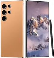 [VIVAHHX] C24 Ultra Unlocked Cell Phones Smartphone Android 13 Phones 8+256GB/6.8" HD Screen/Dual SIM/108MP+48MP Camera/6800 mAh/Built-in Pen (Sunset Oranges)