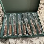 Big Sky Carvers Steak Knives Stag Faux Antler Set of 8 Stainless Steel Serrated