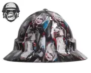 Custom Hydrographic Safety Hard Hat HARLEY QUINN PRO CHOICE WIDE BRIM