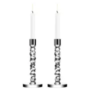 NEW Orrefors Carat Candlestick Set